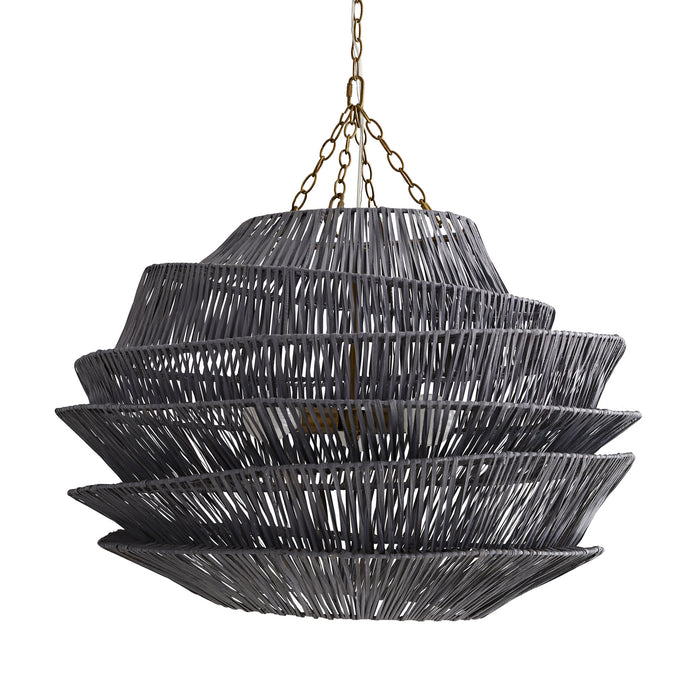 Arteriors 45085 Three Light Pendant, Dark Gray Wash
