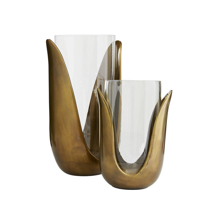 Arteriors 4580 Vases, Set of 2, Antique Brass