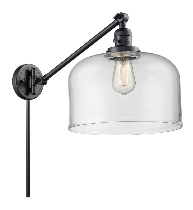 Innovations 237-BK-G72-L One Light Swing Arm Lamp, Matte Black
