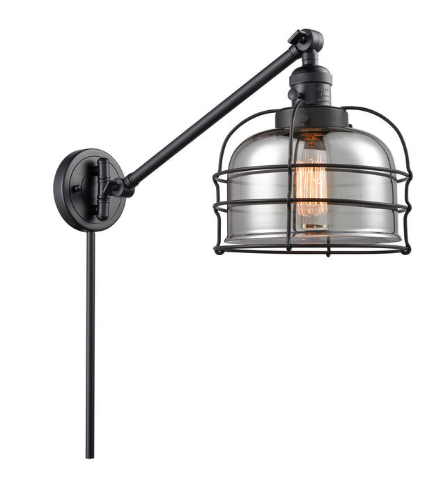 Innovations 237-BK-G73-CE One Light Swing Arm Lamp, Matte Black