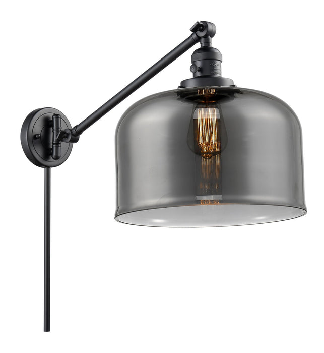 Innovations 237-BK-G73-L One Light Swing Arm Lamp, Matte Black