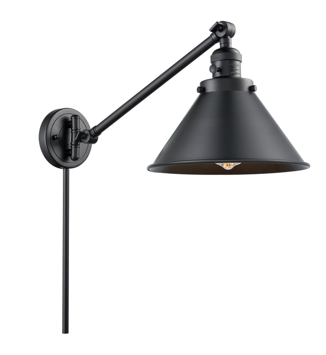 Innovations 237-BK-M10-BK One Light Swing Arm Lamp, Matte Black