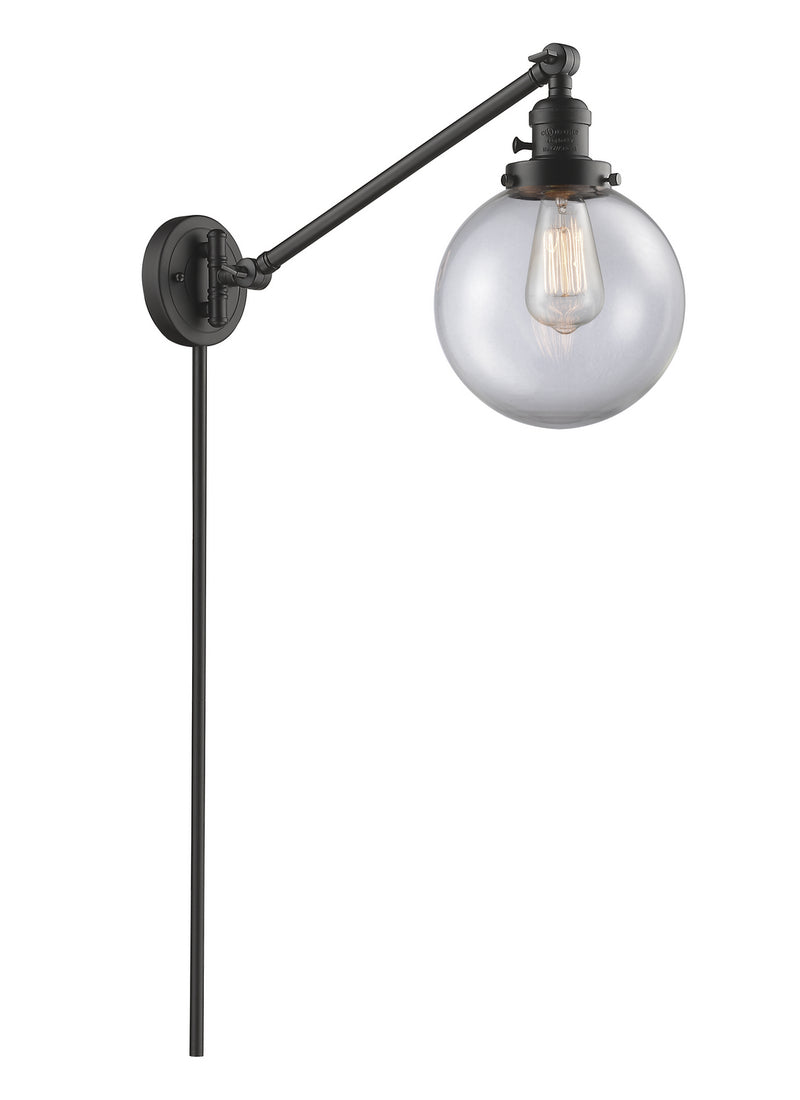 Innovations 237-OB-G202-8 One Light Swing Arm Lamp, Oil Rubbed Bronze