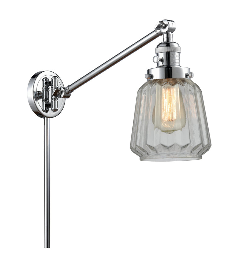 Innovations 237-PC-G142 One Light Swing Arm Lamp, Polished Chrome
