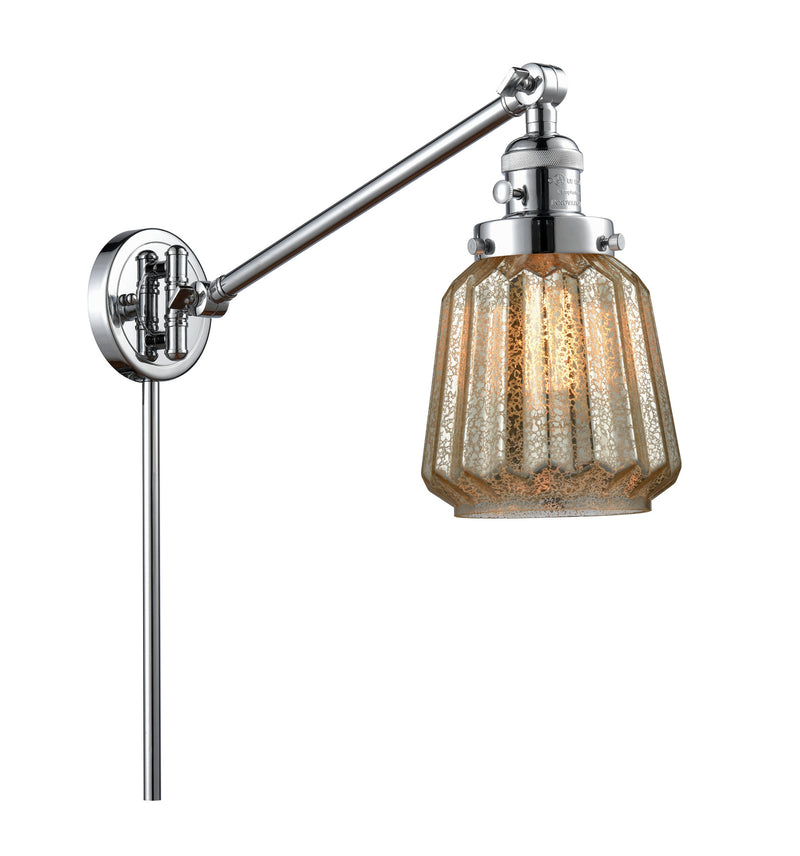 Innovations 237-PC-G146 One Light Swing Arm Lamp, Polished Chrome