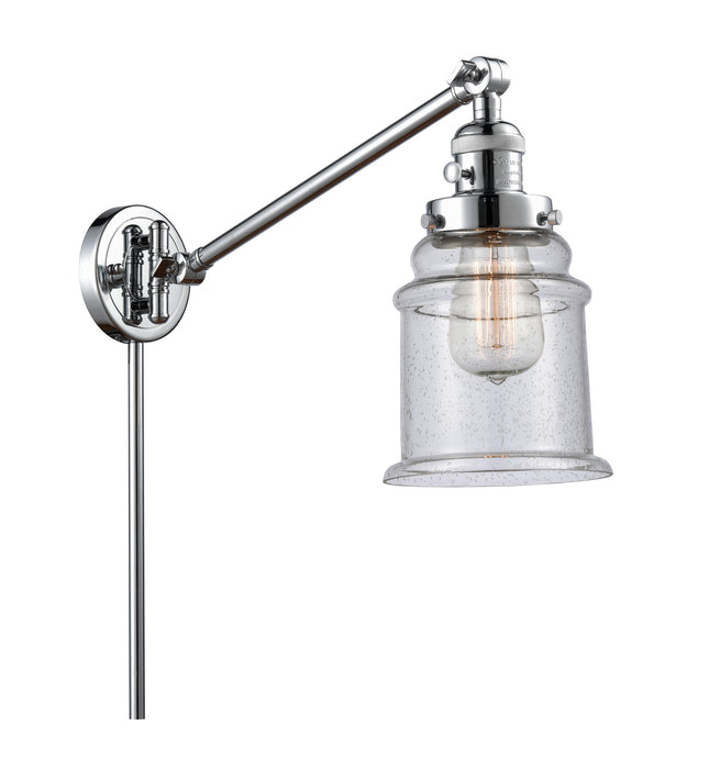 Innovations 237-PC-G184 One Light Swing Arm Lamp, Polished Chrome
