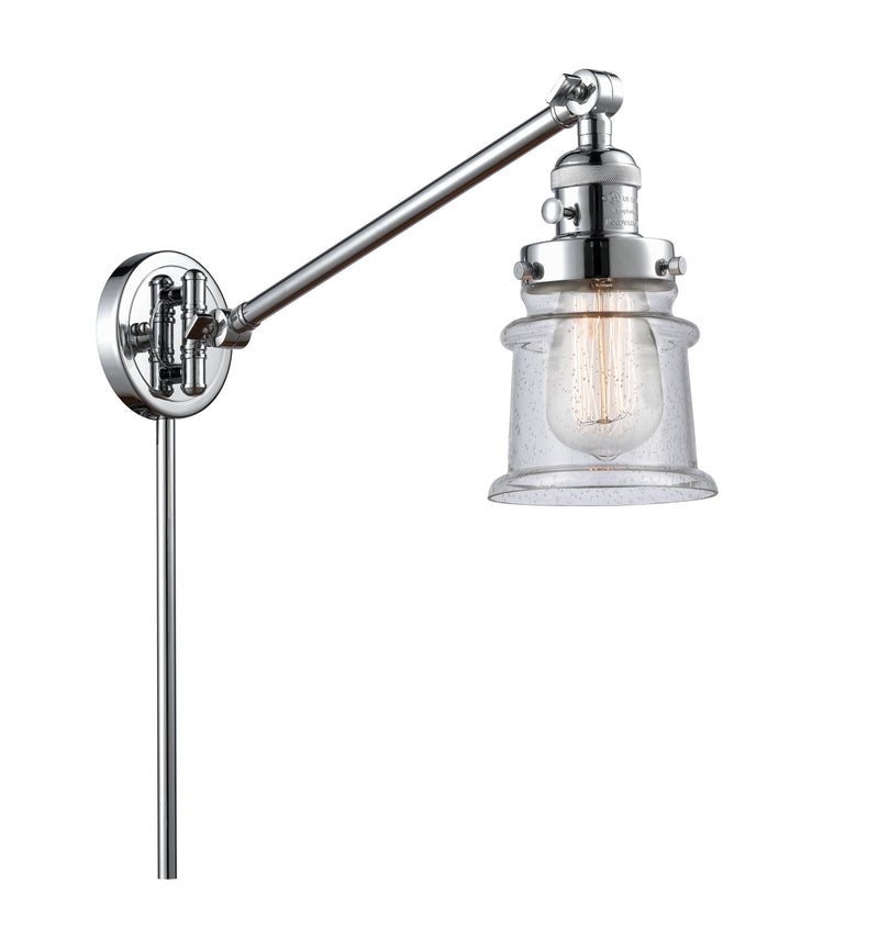 Innovations 237-PC-G184S One Light Swing Arm Lamp, Polished Chrome