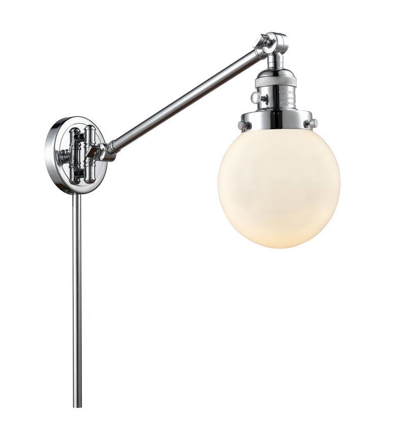 Innovations 237-PC-G201-6 One Light Swing Arm Lamp, Polished Chrome