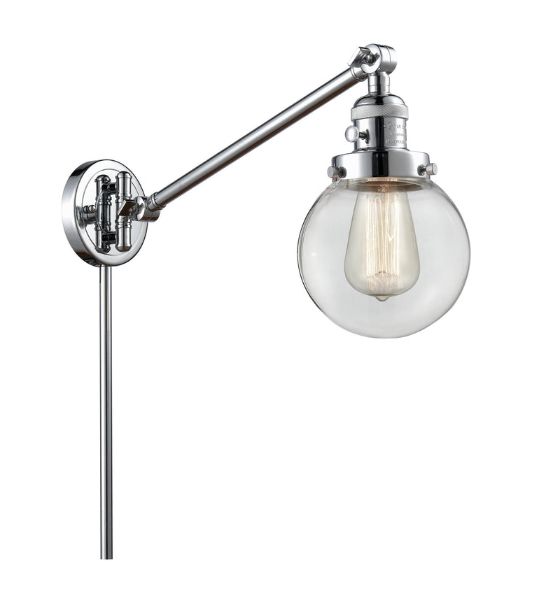 Innovations 237-PC-G202-6 One Light Swing Arm Lamp, Polished Chrome