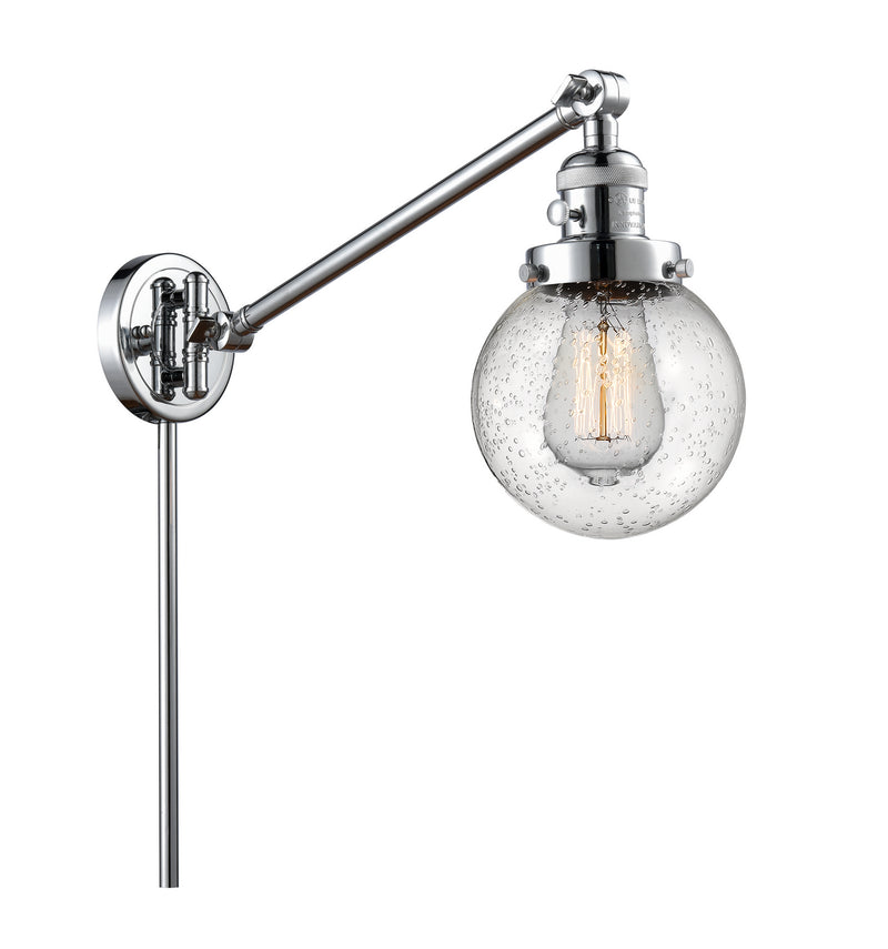 Innovations 237-PC-G204-6 One Light Swing Arm Lamp, Polished Chrome