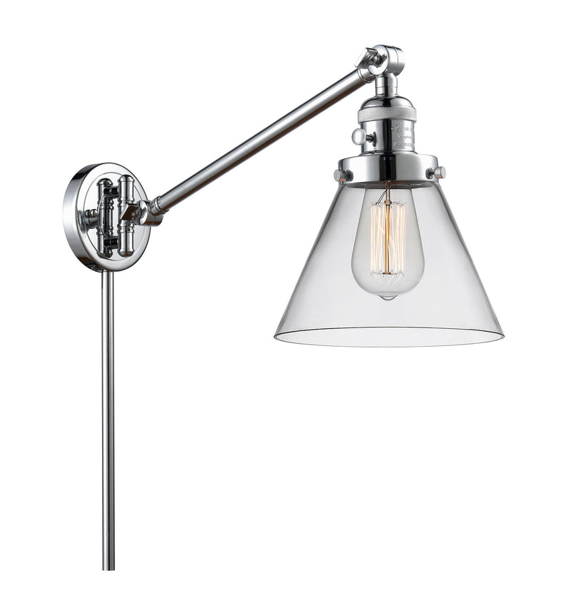 Innovations 237-PC-G42 One Light Swing Arm Lamp, Polished Chrome
