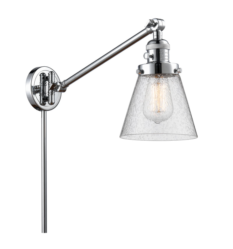 Innovations 237-PC-G64 One Light Swing Arm Lamp, Polished Chrome