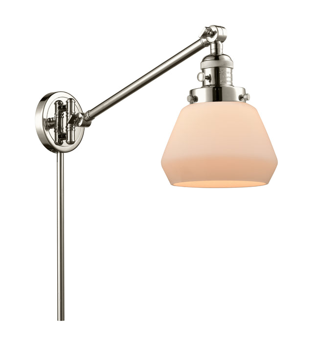 Innovations 237-PN-G171 One Light Swing Arm Lamp, Polished Nickel