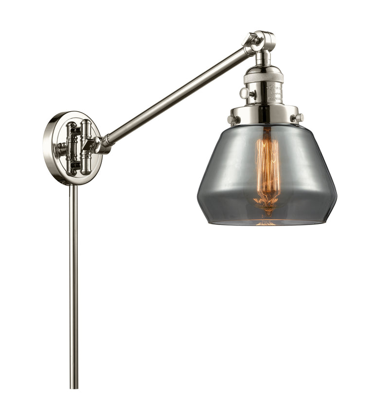 Innovations 237-PN-G173 One Light Swing Arm Lamp, Polished Nickel