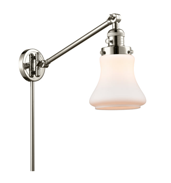 Innovations 237-PN-G191 One Light Swing Arm Lamp, Polished Nickel