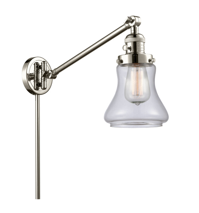 Innovations 237-PN-G192 One Light Swing Arm Lamp, Polished Nickel