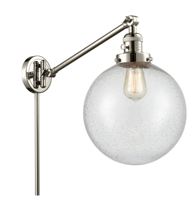 Innovations 237-PN-G204-10 One Light Swing Arm Lamp, Polished Nickel
