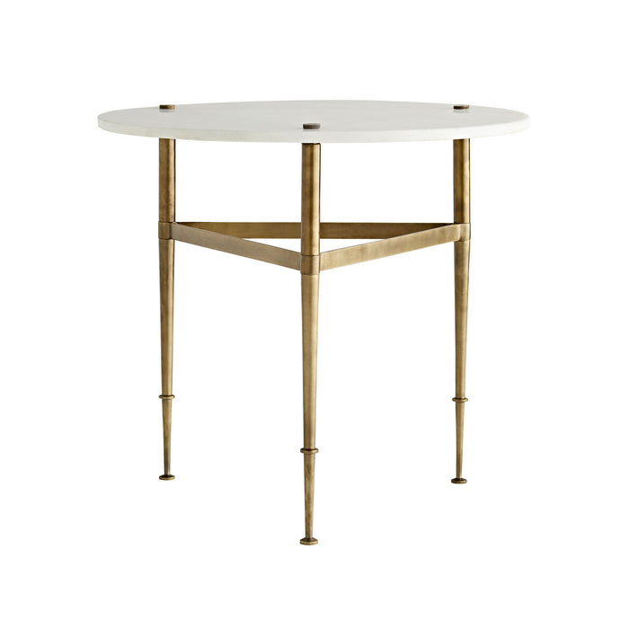 Arteriors 4771 End Table, White Marble