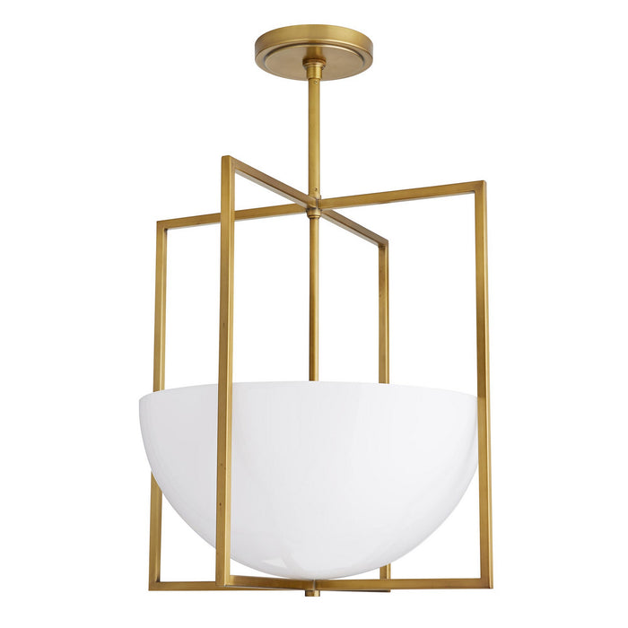 Arteriors 49177 Two Light Pendant, Antique Brass