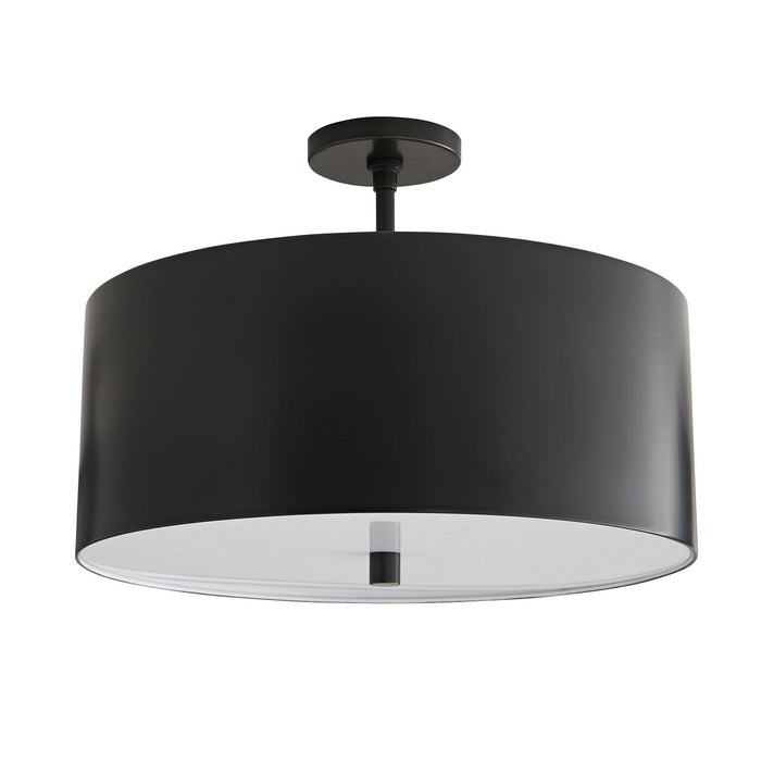 Arteriors 49268 Three Light Semi-Flush Mount, Bronze