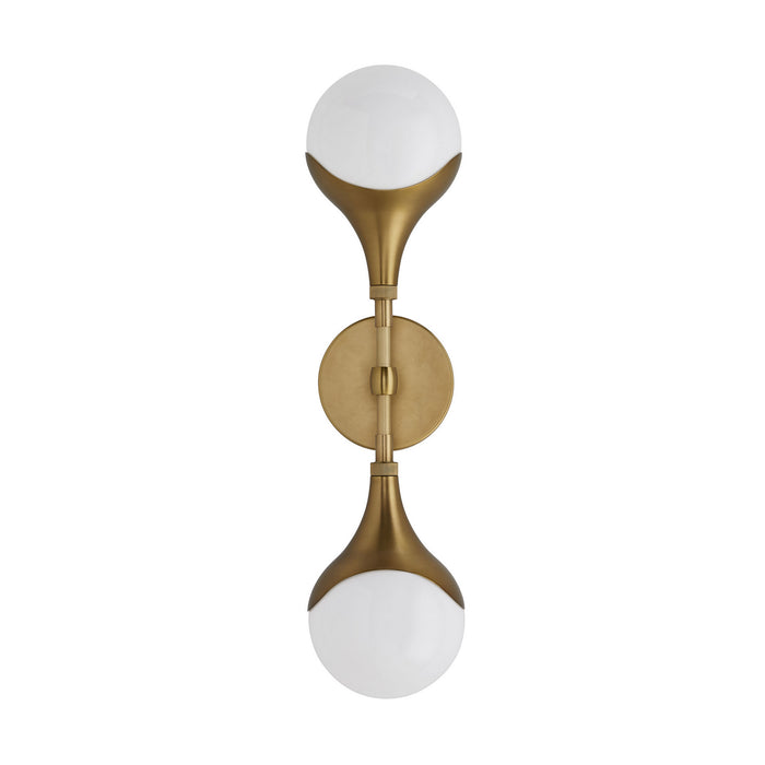 Arteriors 49637 Two Light Wall Sconce, Antique Brass