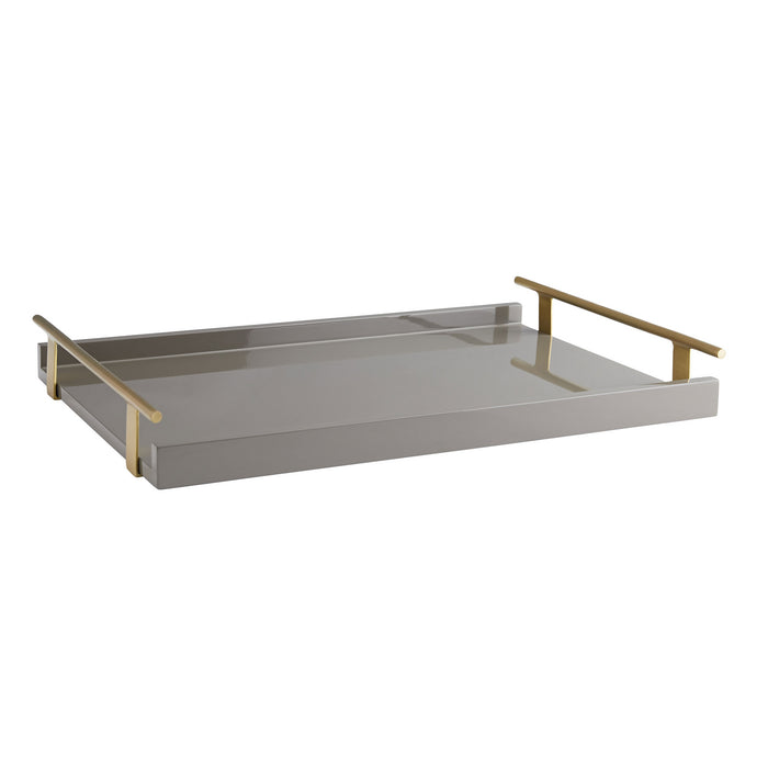 Arteriors 5554 Tray, Gray Lacquer