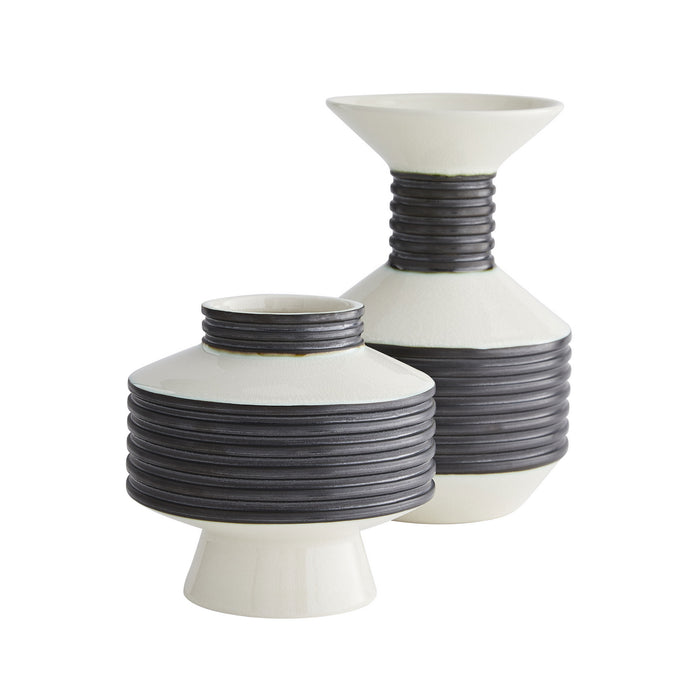 Arteriors 7728 Vases Set of 2, Ivory Crackle