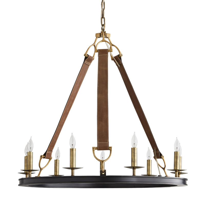 Arteriors 84031 Nine Light Chandelier, Bronze