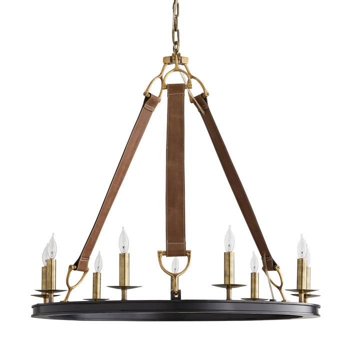Arteriors 84031 Nine Light Chandelier, Bronze