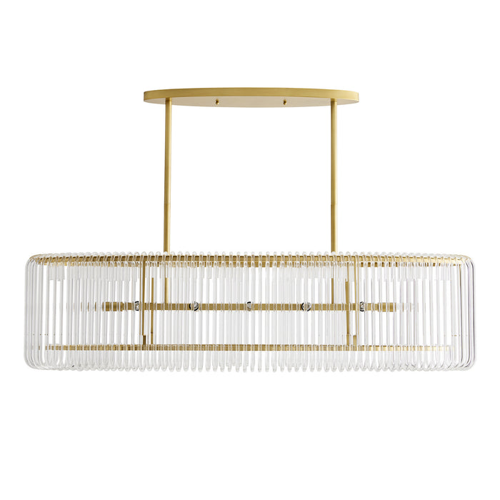 Arteriors 89352 12 Light Chandelier, Antique Brass