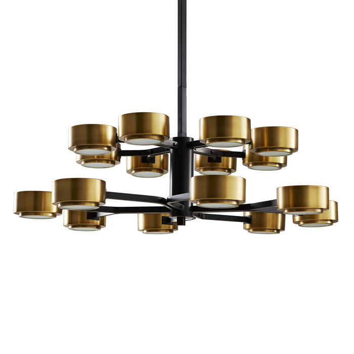 Arteriors 89438 16 Light Chandelier, Vintage Brass