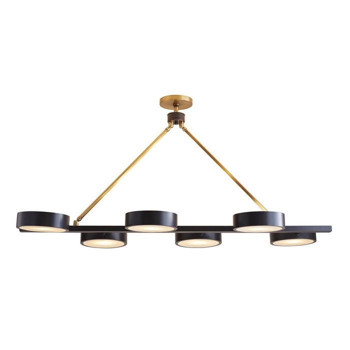Arteriors 89443 Six Light Chandelier, Antique Brass