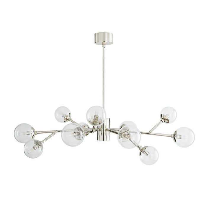 Arteriors 89456 12 Light Chandelier, Polished Nickel