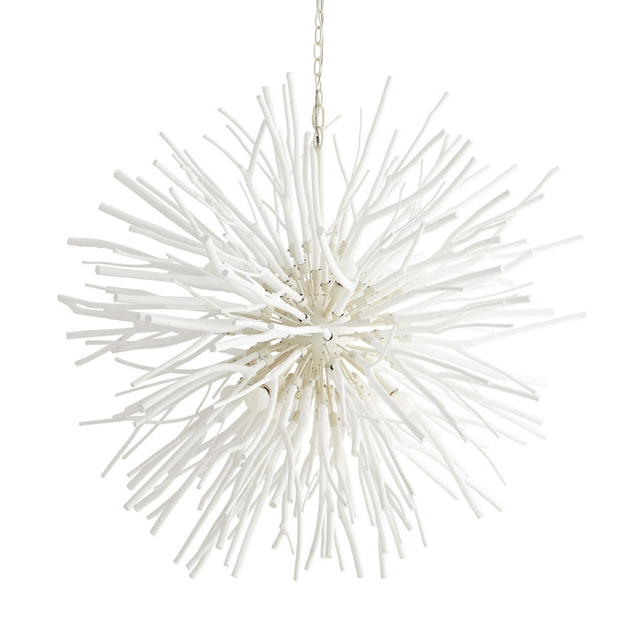 Arteriors 89564 Eight Light Chandelier, White Wash