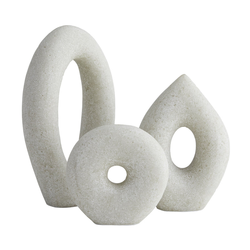 Arteriors 9221 Sculptures Set of 3, White
