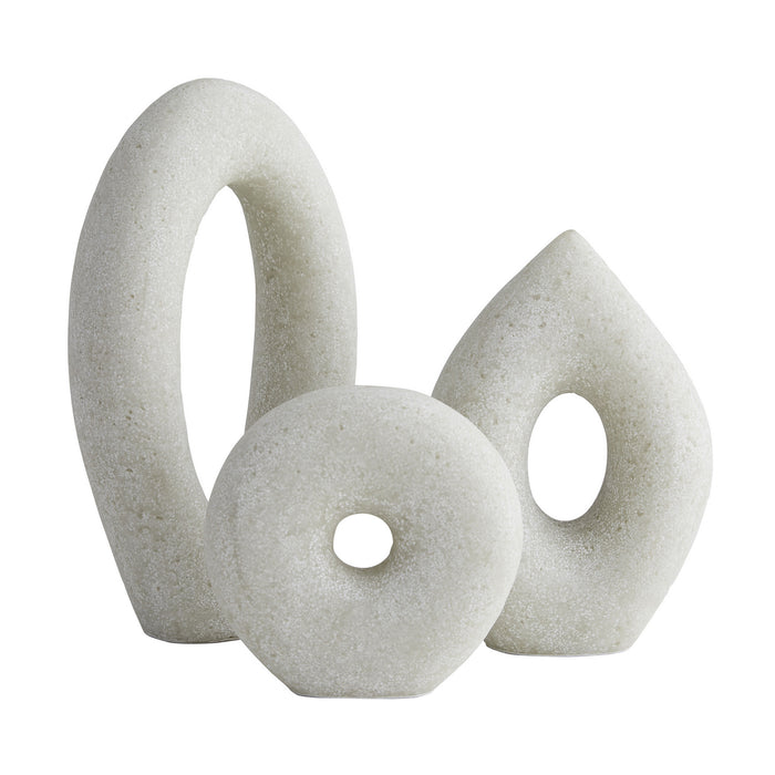 Arteriors 9221 Sculptures Set of 3, White