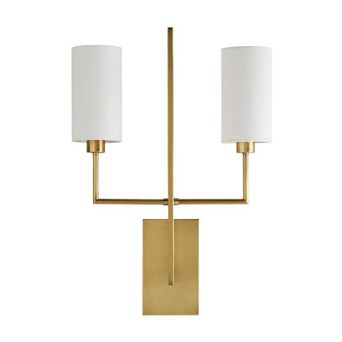 Arteriors DB49017 Two Light Wall Sconce, Antique Brass