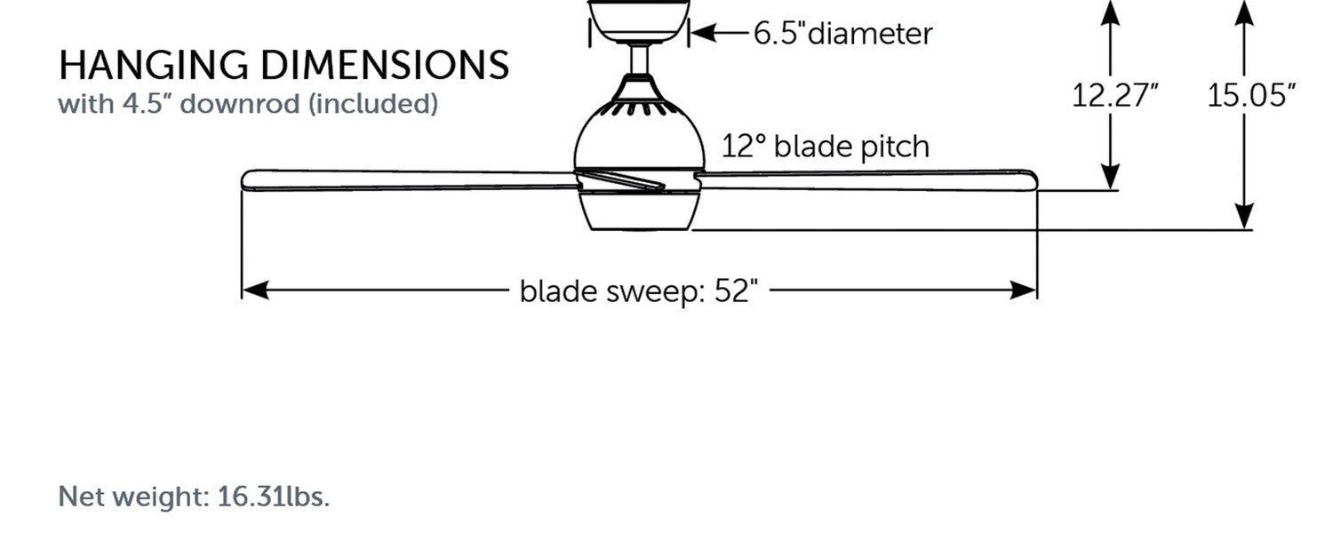 Fanimation FP7652BN 52" Ceiling Fan, Brushed Nickel