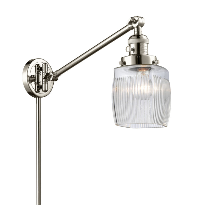 Innovations 237-PN-G302 One Light Swing Arm Lamp, Polished Nickel