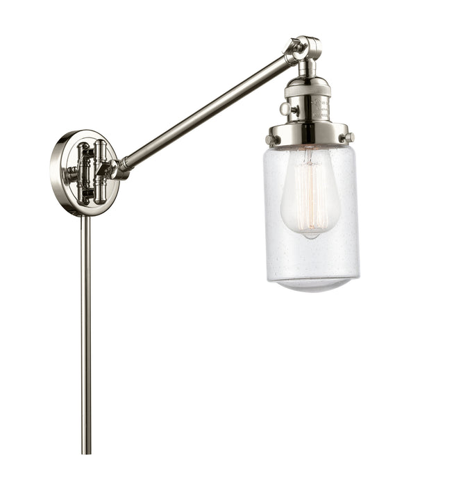 Innovations 237-PN-G314 One Light Swing Arm Lamp, Polished Nickel