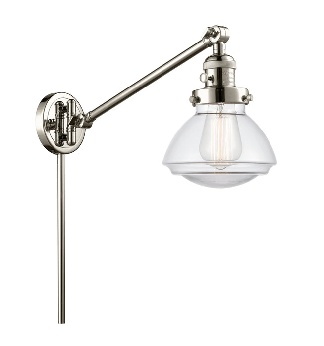 Innovations 237-PN-G322 One Light Swing Arm Lamp, Polished Nickel