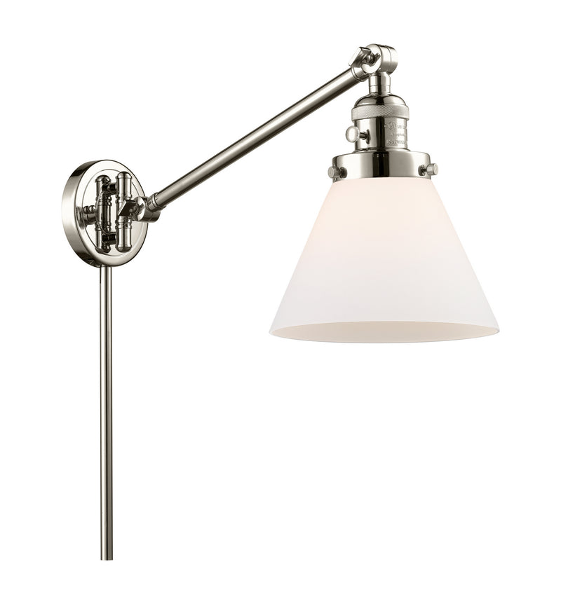 Innovations 237-PN-G41 One Light Swing Arm Lamp, Polished Nickel