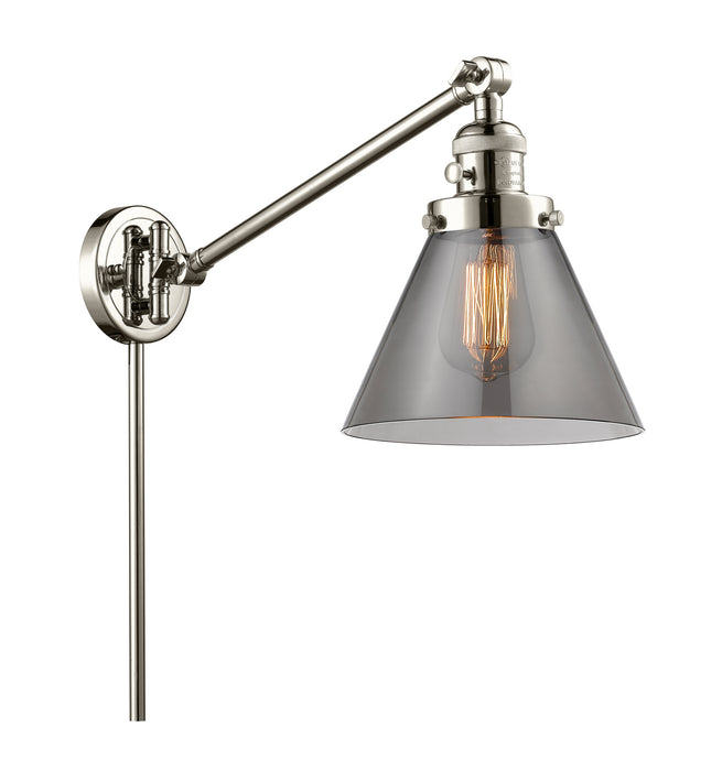 Innovations 237-PN-G43 One Light Swing Arm Lamp, Polished Nickel