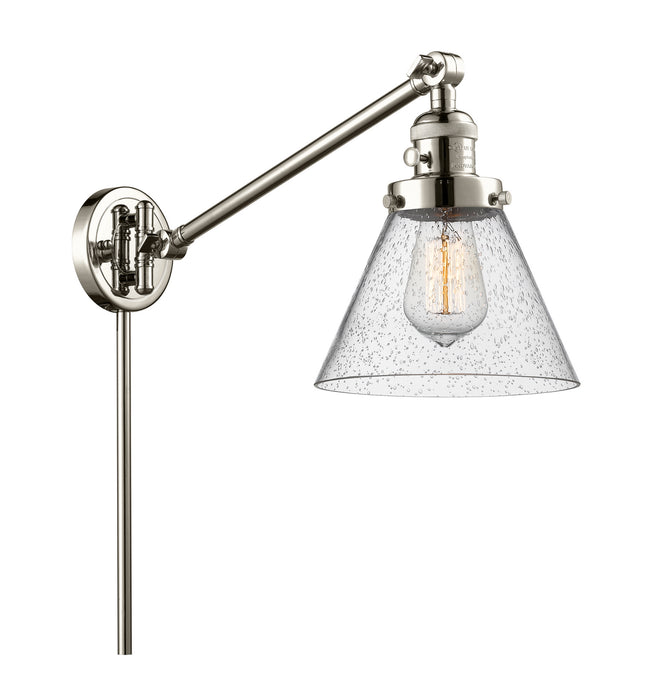 Innovations 237-PN-G44 One Light Swing Arm Lamp, Polished Nickel
