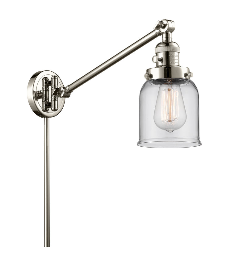 Innovations 237-PN-G52 One Light Swing Arm Lamp, Polished Nickel