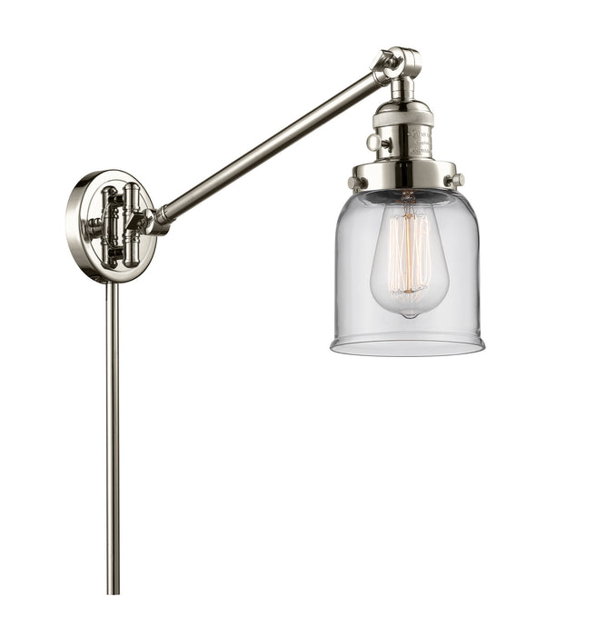Innovations 237-PN-G52 One Light Swing Arm Lamp, Polished Nickel