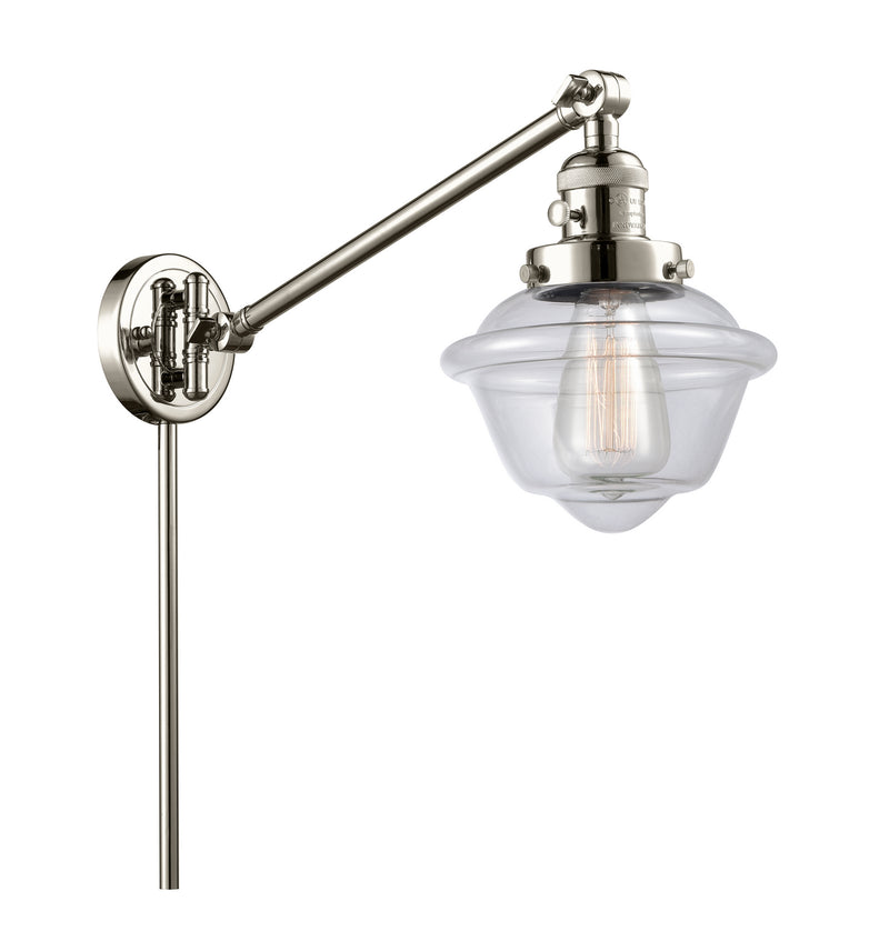 Innovations 237-PN-G532 One Light Swing Arm Lamp, Polished Nickel
