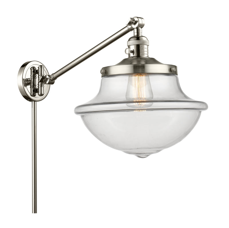 Innovations 237-PN-G542 One Light Swing Arm Lamp, Polished Nickel