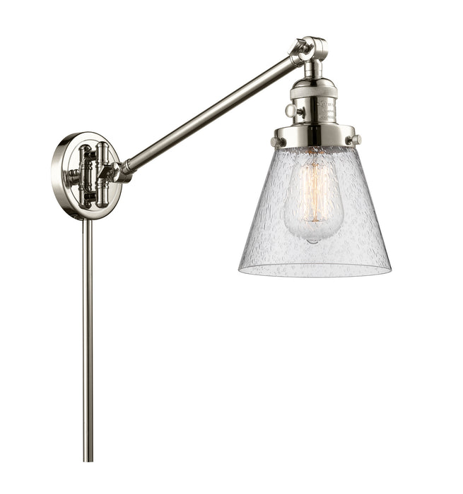 Innovations 237-PN-G64 One Light Swing Arm Lamp, Polished Nickel