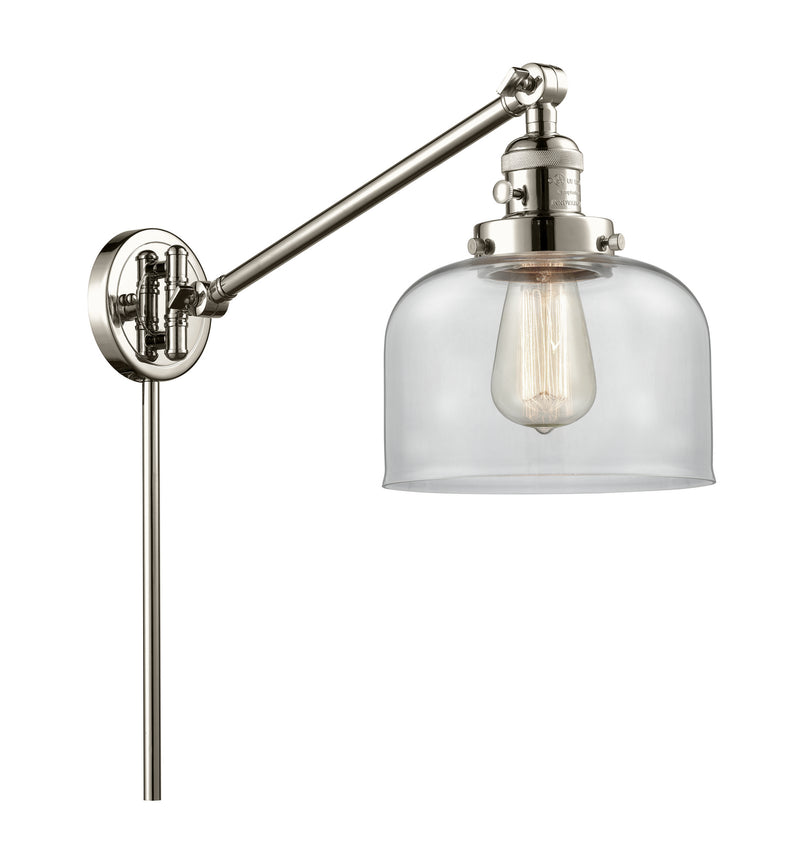 Innovations 237-PN-G72 One Light Swing Arm Lamp, Polished Nickel